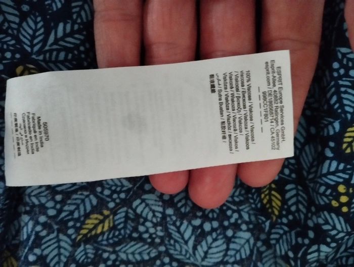 Blouse manches courtes EDC bleu feuillage TS - photo numéro 6