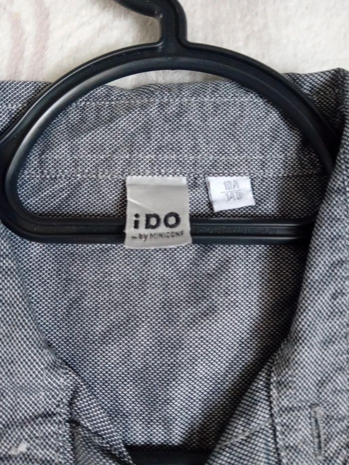 Chemise 10 ans / 140 cm Grise Ido - photo numéro 2