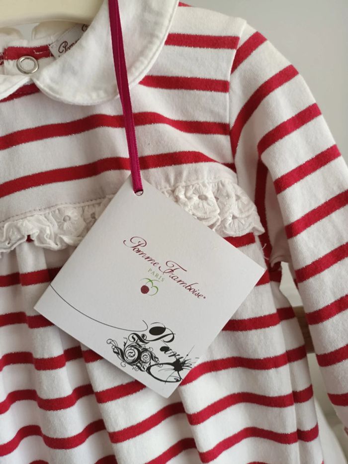 Grenouillère Pomme Framboise 6 mois neuve avec étiquette 🏷 - photo numéro 2