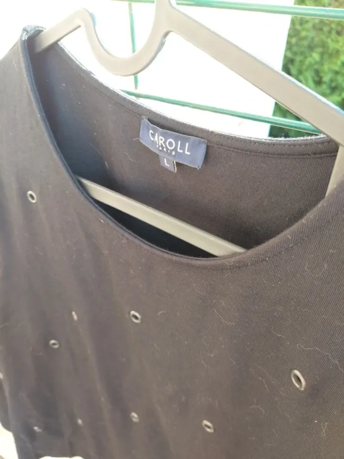 T shirt manches longues noir Caroll - photo numéro 2