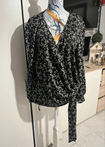 Blouse manches longues fleuries