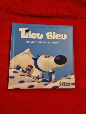 Livre tilou bleu ne veut pas se coucher
