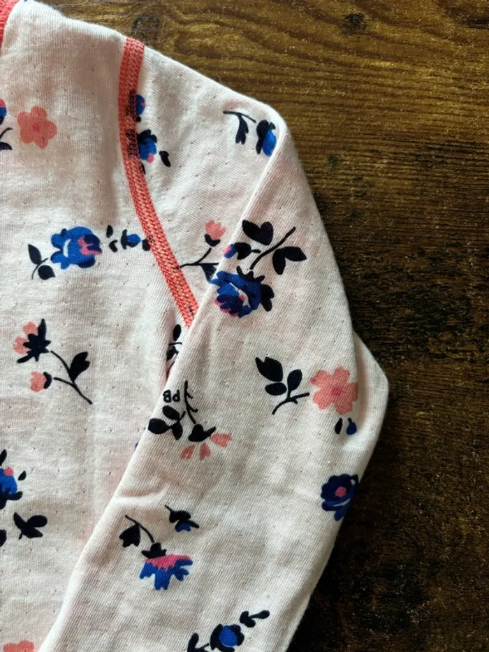 Veste légère réversible avec motifs fleurs ou rayures - photo numéro 2