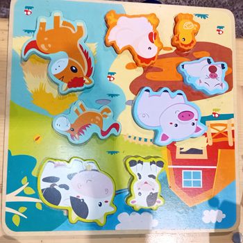 Puzzle bois animaux de la ferme