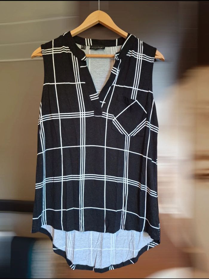 Tunique débardeur carreaux