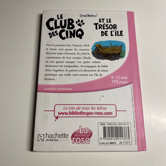 Bibliothèque rose - le club des cinq et le trésor de l’île - photo numéro 2