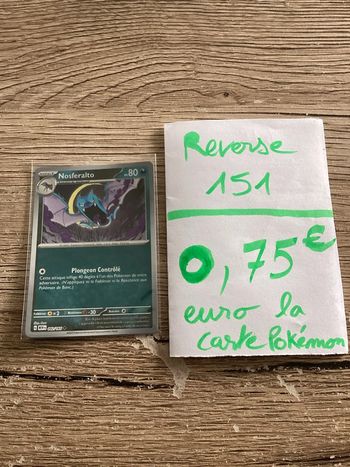 carte Pokémon nosferalto reverse 042/165 EV3.5 collection 151 FR neuf sortie de booster
