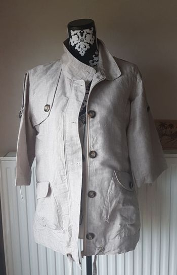 Veste Bershka, lin, "Saharienne", taille: L, neuf