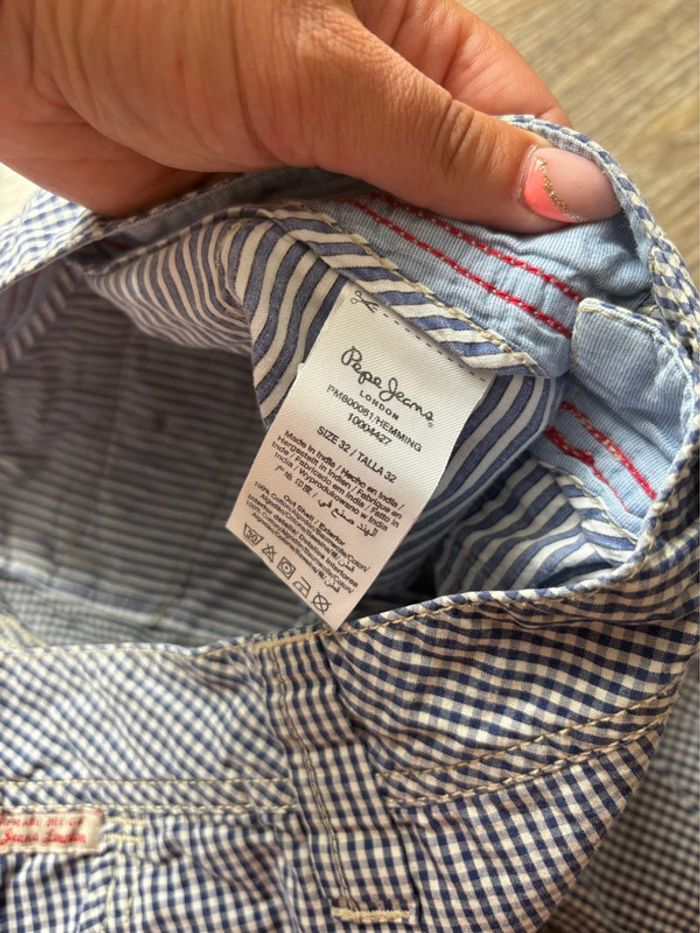 Bermuda Pepe jeans à carreaux - taille US32 équivalent à un 42/XL - en très bon état - photo numéro 6