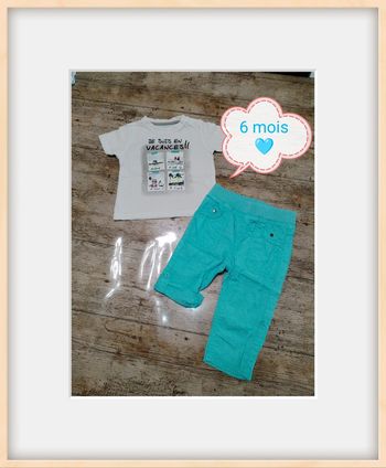 Joli ensemble garçon été  6 mois 68 cm