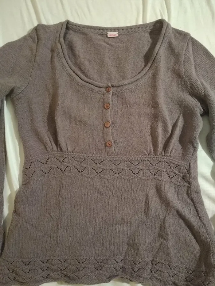 Pull Fantaisie Femme Violet - photo numéro 2