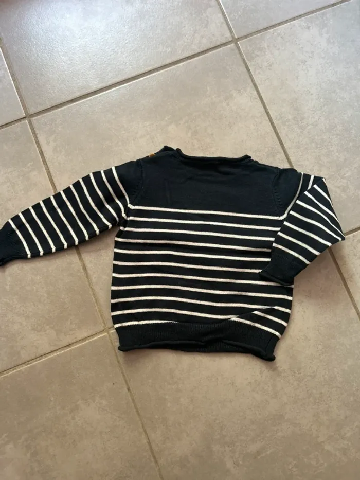 Pull marinière NPO baby taille 12 mois - photo numéro 2