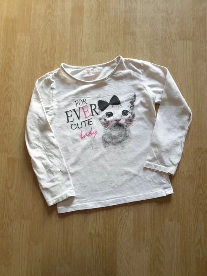 T shirt manches longues chaton