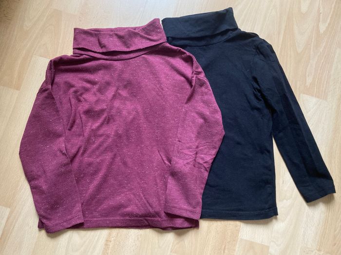 lot 2 sous pulls, tee-shirt ML avec col