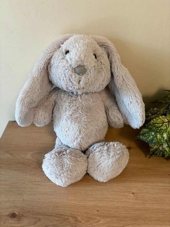 Grande peluche doudou lapin gris maisons du monde 38 cm