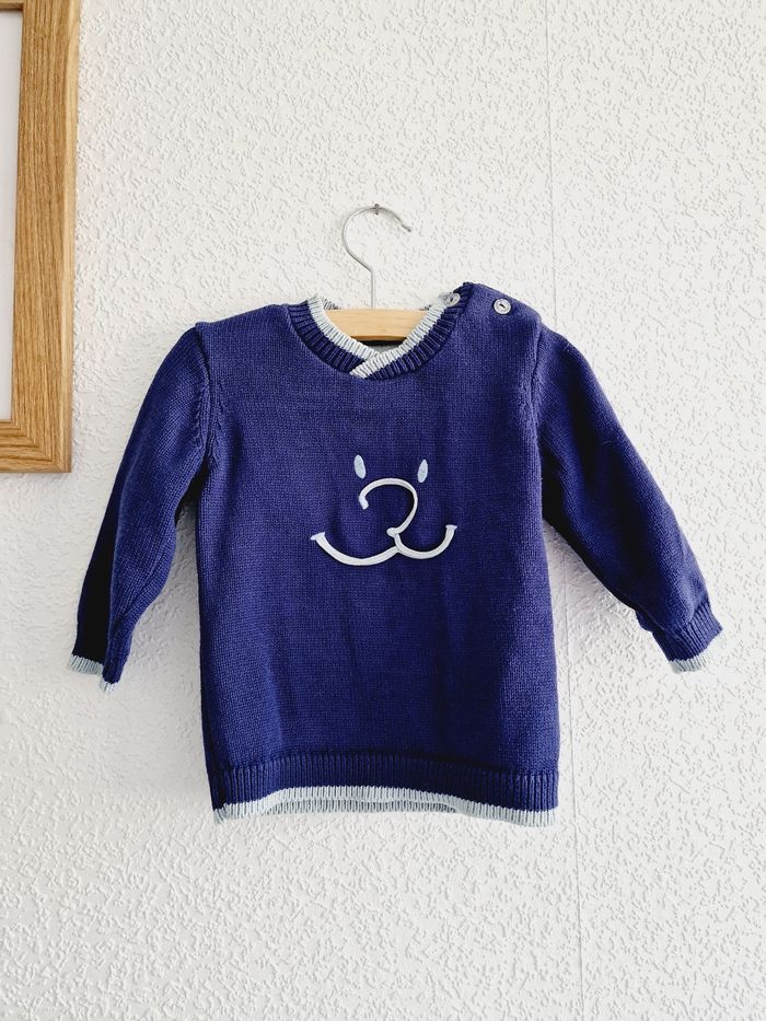 Noukie's - Pull en tricot, manches longues, col V (12 mois) - photo numéro 2