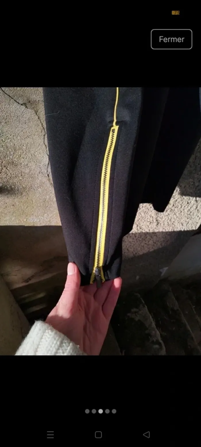 Robe noire / jaune Promod taille 40 - photo numéro 3