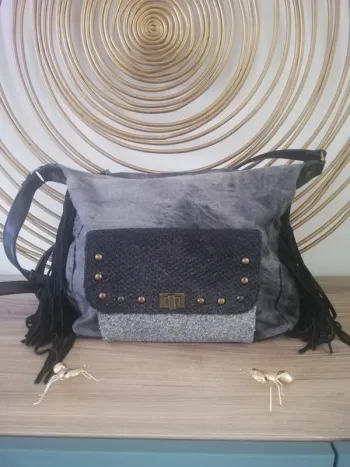 Sac bandoulière denim Lollipops