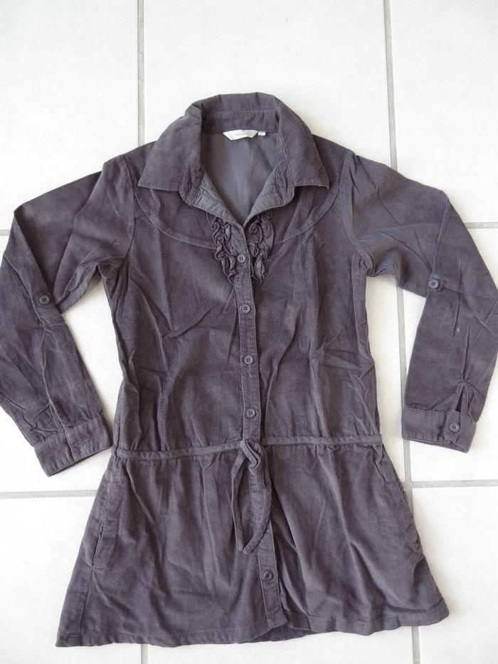 Robe velours grise T10ans