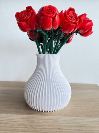 Vase idéal fleurs lego avec support de tiges 3D