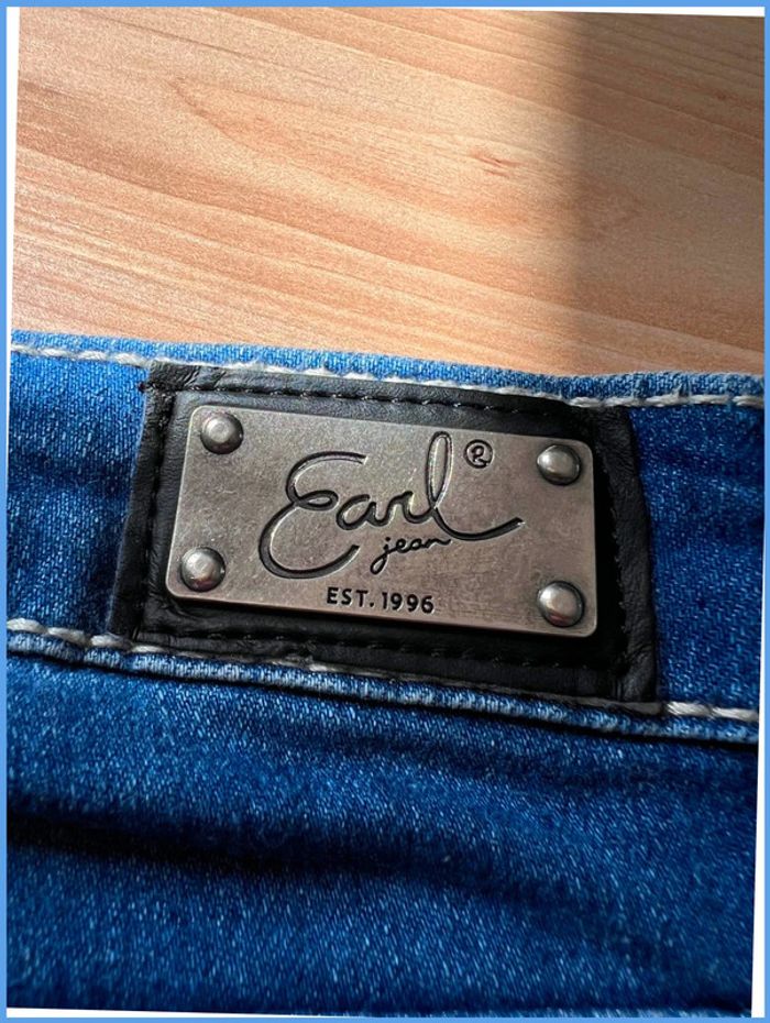 Short en jean vintage femme M/L – broderie et strass - photo numéro 8