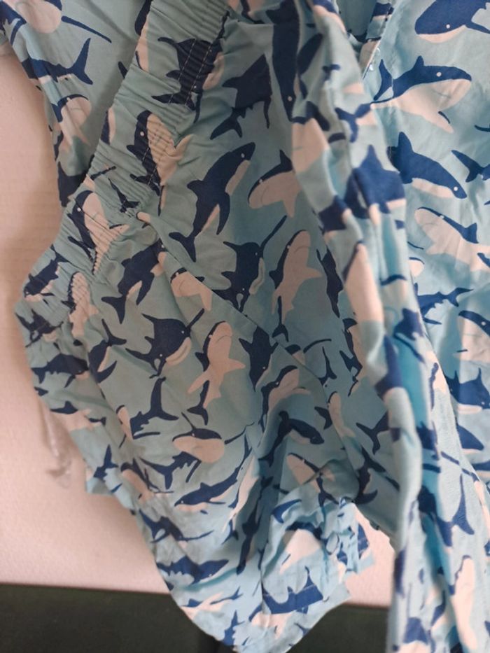 Pyjama garçon chemisette et short bleu requins BCBG tex 6/7 ans - photo numéro 4