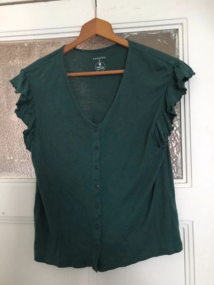 Lot de 3 hauts/t-shirts de marque Camaïeu en taille S et XS - photo numéro 6
