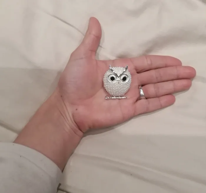 Broche chouette perles - photo numéro 2