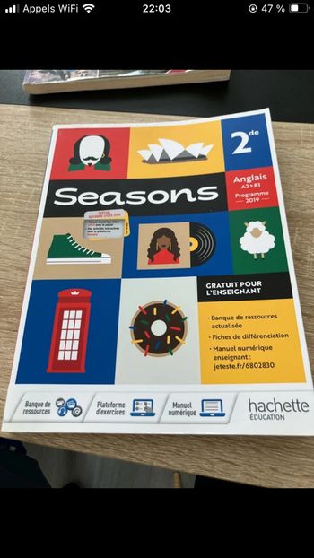 Seasons 2de Anglais A2 et B1