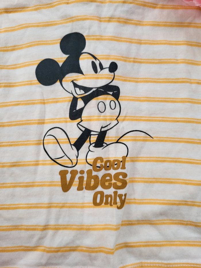 T-shirt rayé Mickey 9mois - photo numéro 4