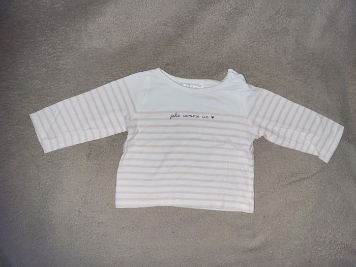 Lot t-shirts fille 3 mois - photo numéro 4