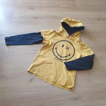 💚 Tee-shirt ML à capuche 10 ans Smiley #emyfleury_10ansgarçon