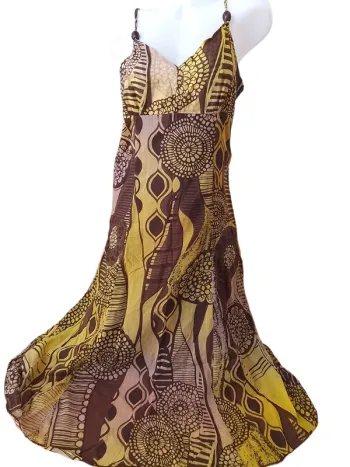 Robe longue fluide avec doublure