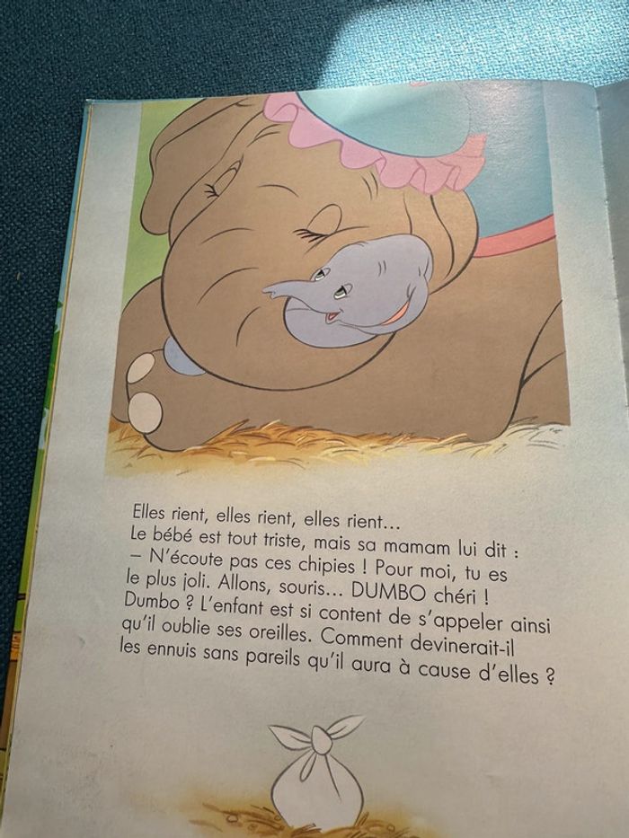 1989 Grand livre ancien Disney Dumbo l’éléphant souris cirque Hachette Édition album vintage - photo numéro 6