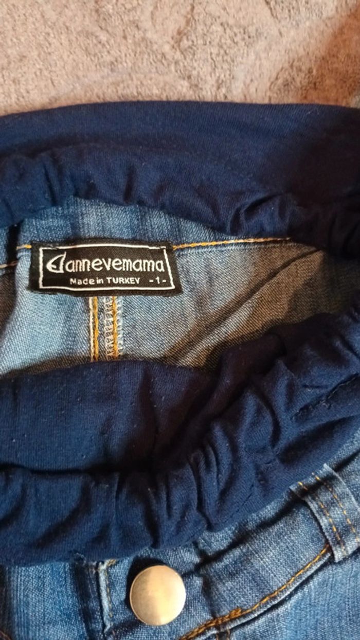 Pantalon jeans bleu léger de grossesse taille 1 - photo numéro 2