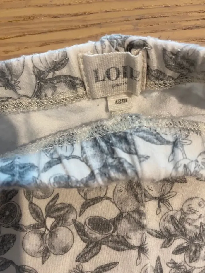 Legging motif fleur toile de jouy Loir Paris 12 mois - photo numéro 3