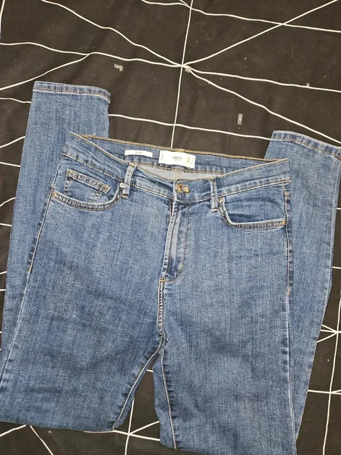 Jean slim bleu foncé Mango taille 36 / S - photo numéro 4