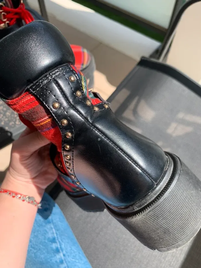 Boots tartan taille 37 - photo numéro 6