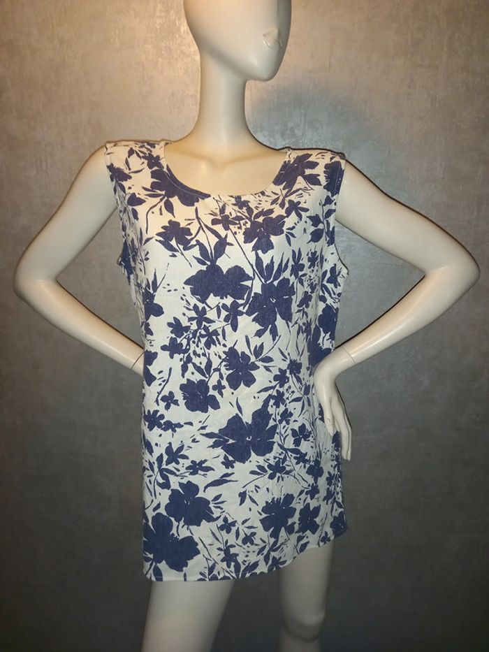 tunique bleu et blanche bellina taille 44