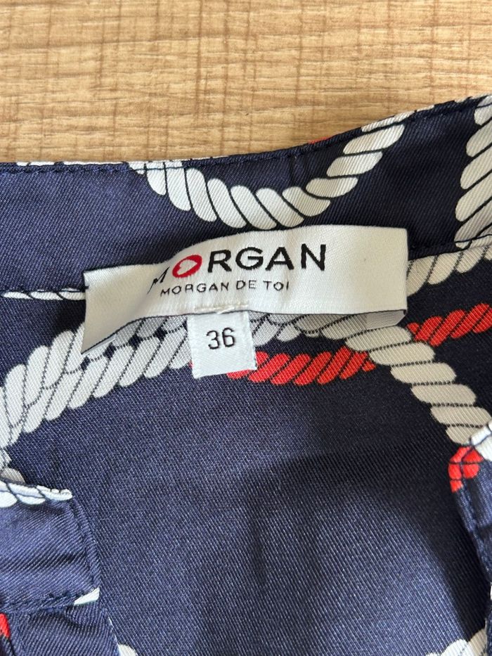 Robe bleue marine et imprimée Morgan taille 36 jamais portée - photo numéro 9