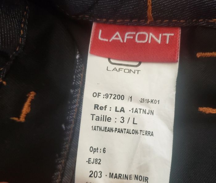Lot 2 jeans de travail Lafont taille 48 - photo numéro 5