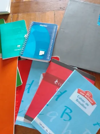 Gros lot cahier scolaire