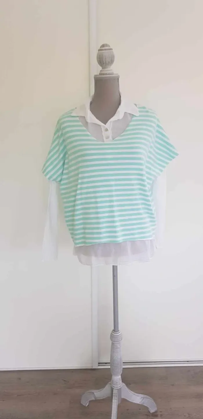 Pull sans manches avec chemise