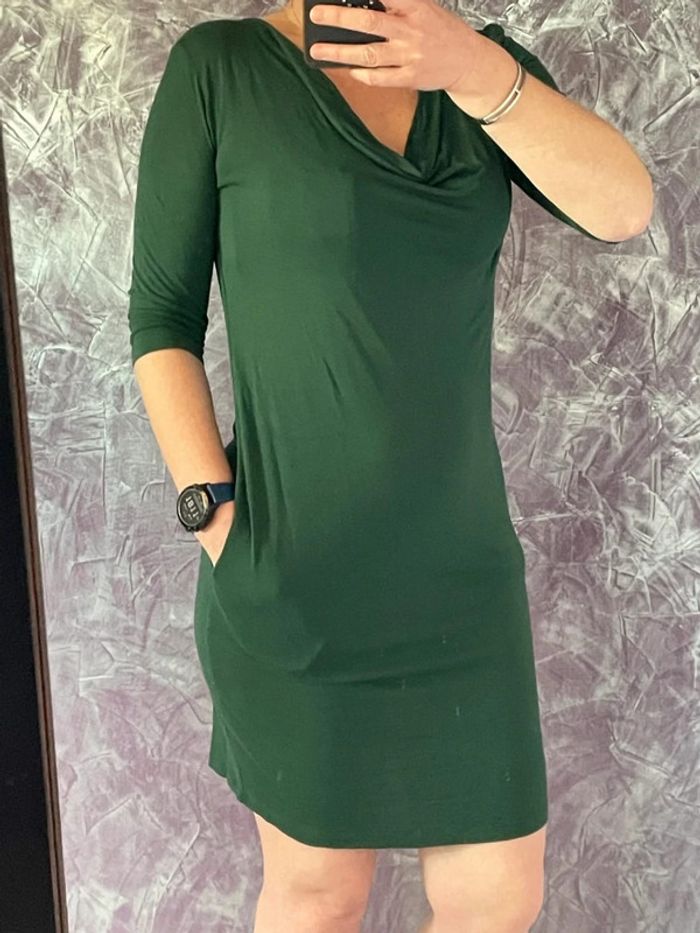 Magnifique robe verte fluide Stefanel - photo numéro 8