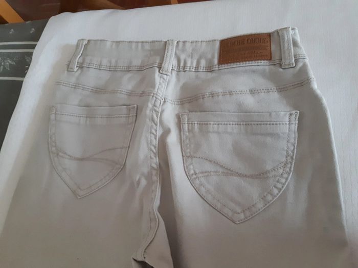 Jeans beige cache cache - photo numéro 3