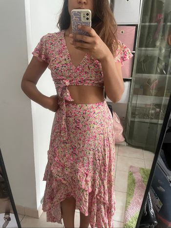 Ensemble jupe et top fleurie