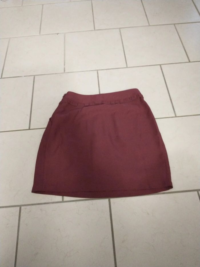 Jupe Bordeaux Kiabi taille 36 100 % polyester - photo numéro 6