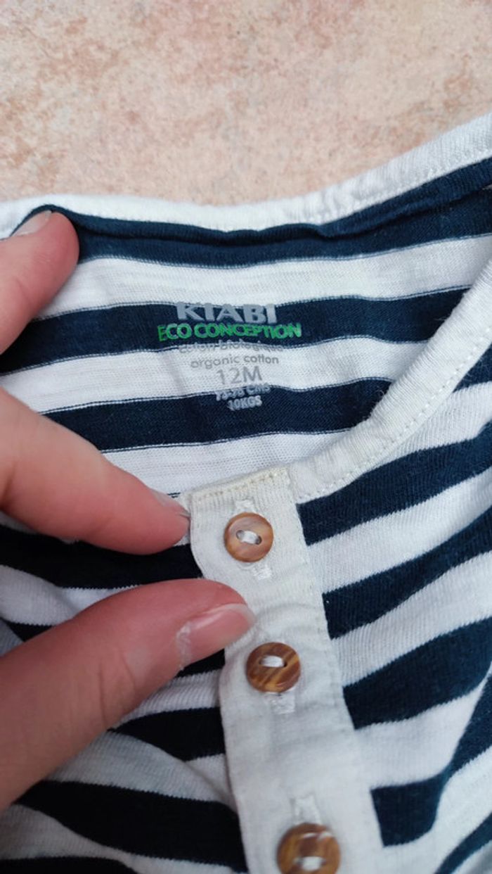 T-shirt ML noir et blanc - photo numéro 3