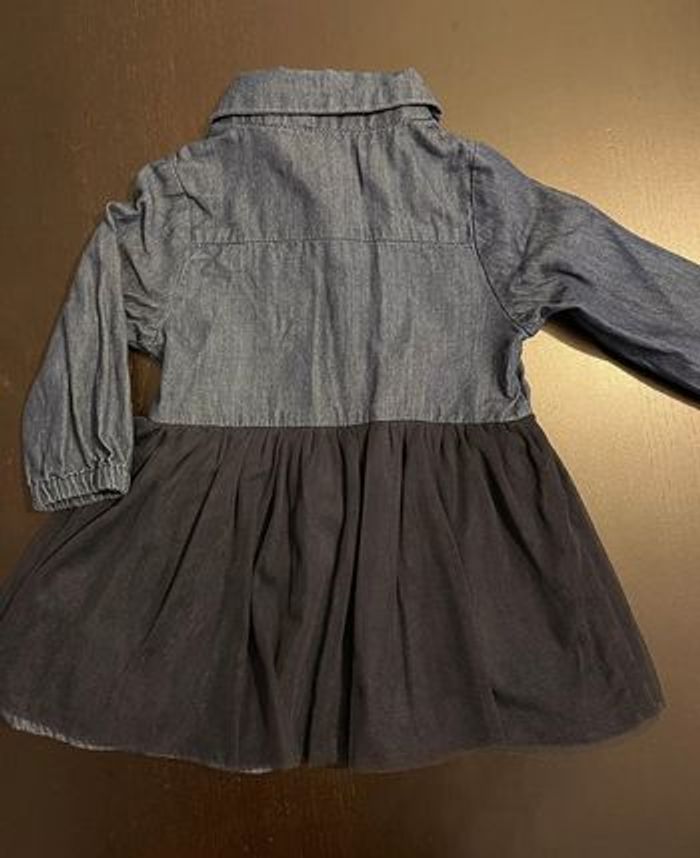 Robe manche longue jeans et tulle IKKS - photo numéro 6