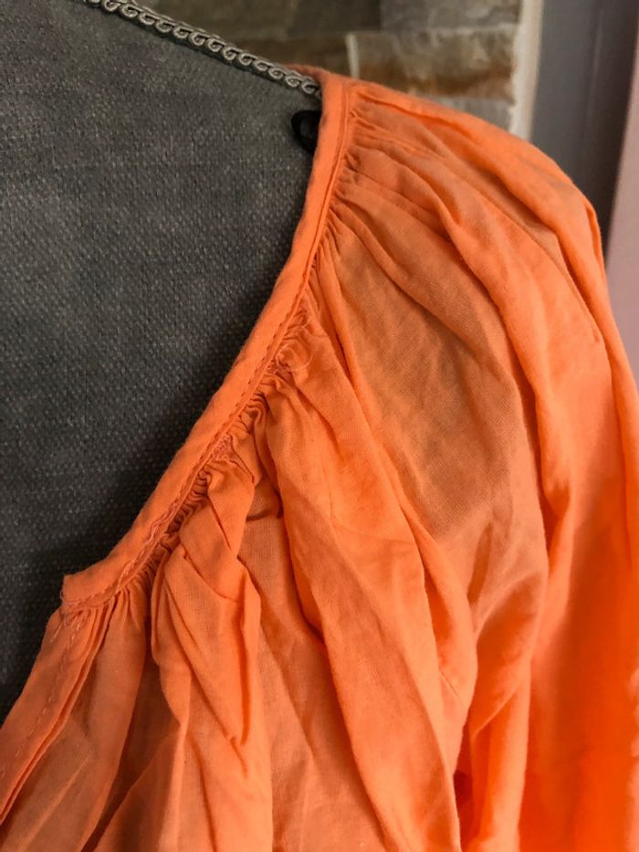 Robe tunique fluide orange H&M 34 - photo numéro 3